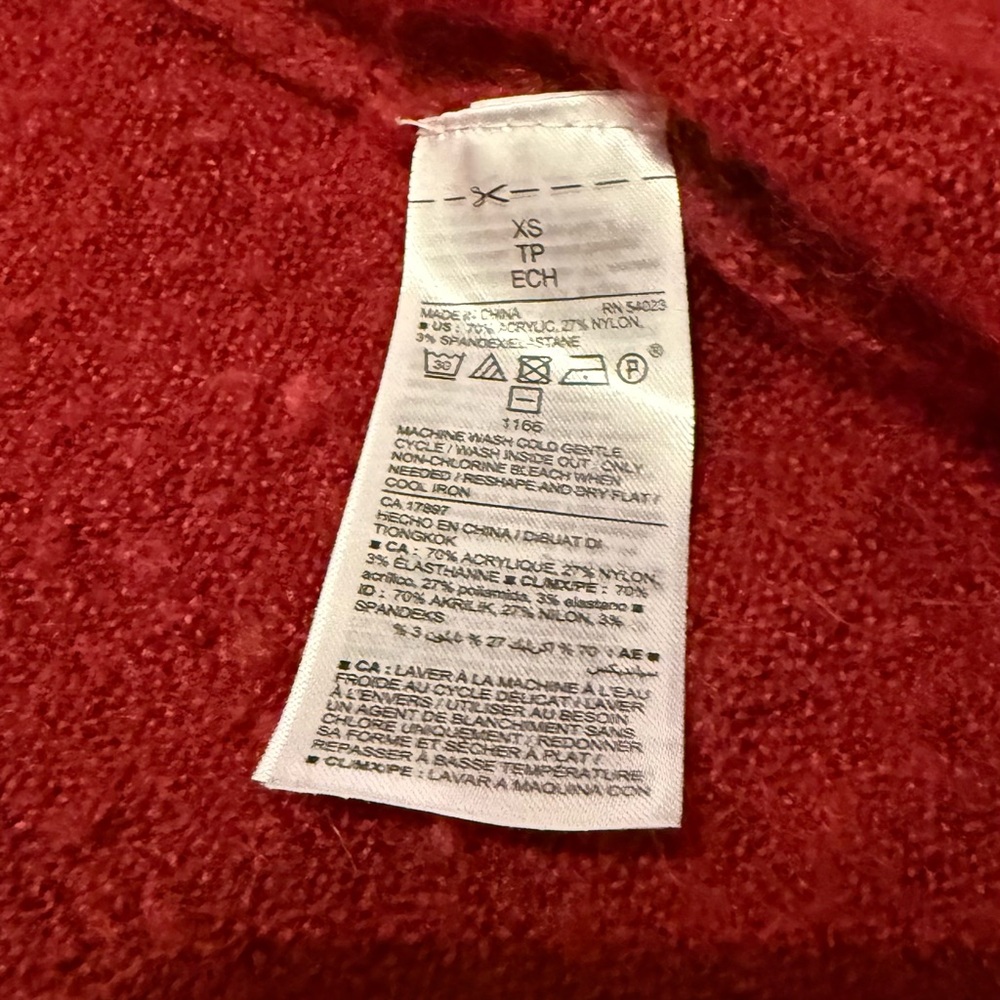 Old Navy | Burgundy Open Front Cardigan Sweater | Size = XS - Picture 3 of 3